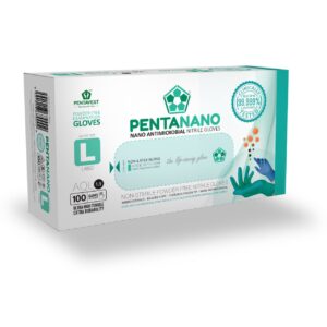 Pentanano Nitrile Gants, 100 pièces